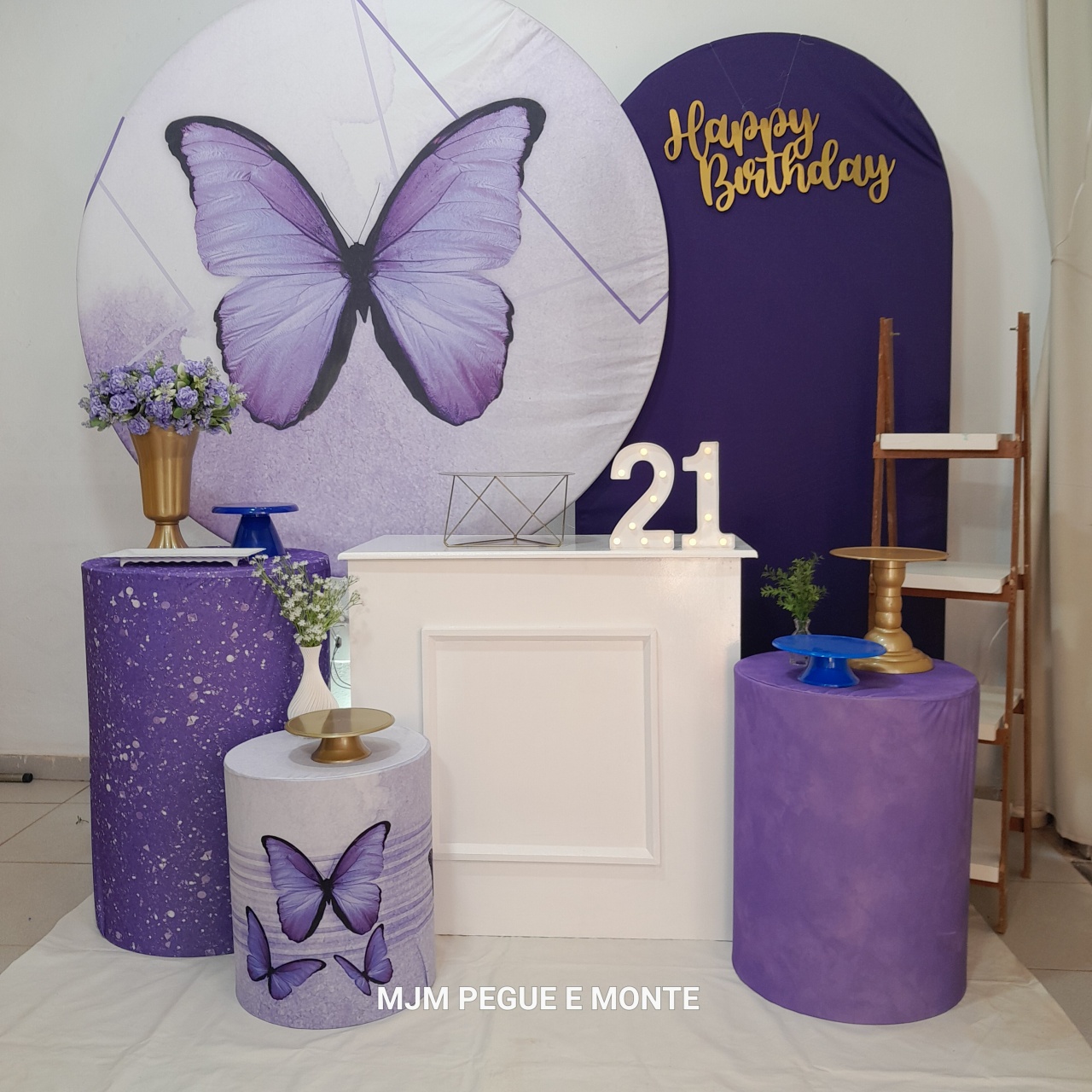 Kit Diamante Borboleta Roxa - MJM PEGUE E MONTE