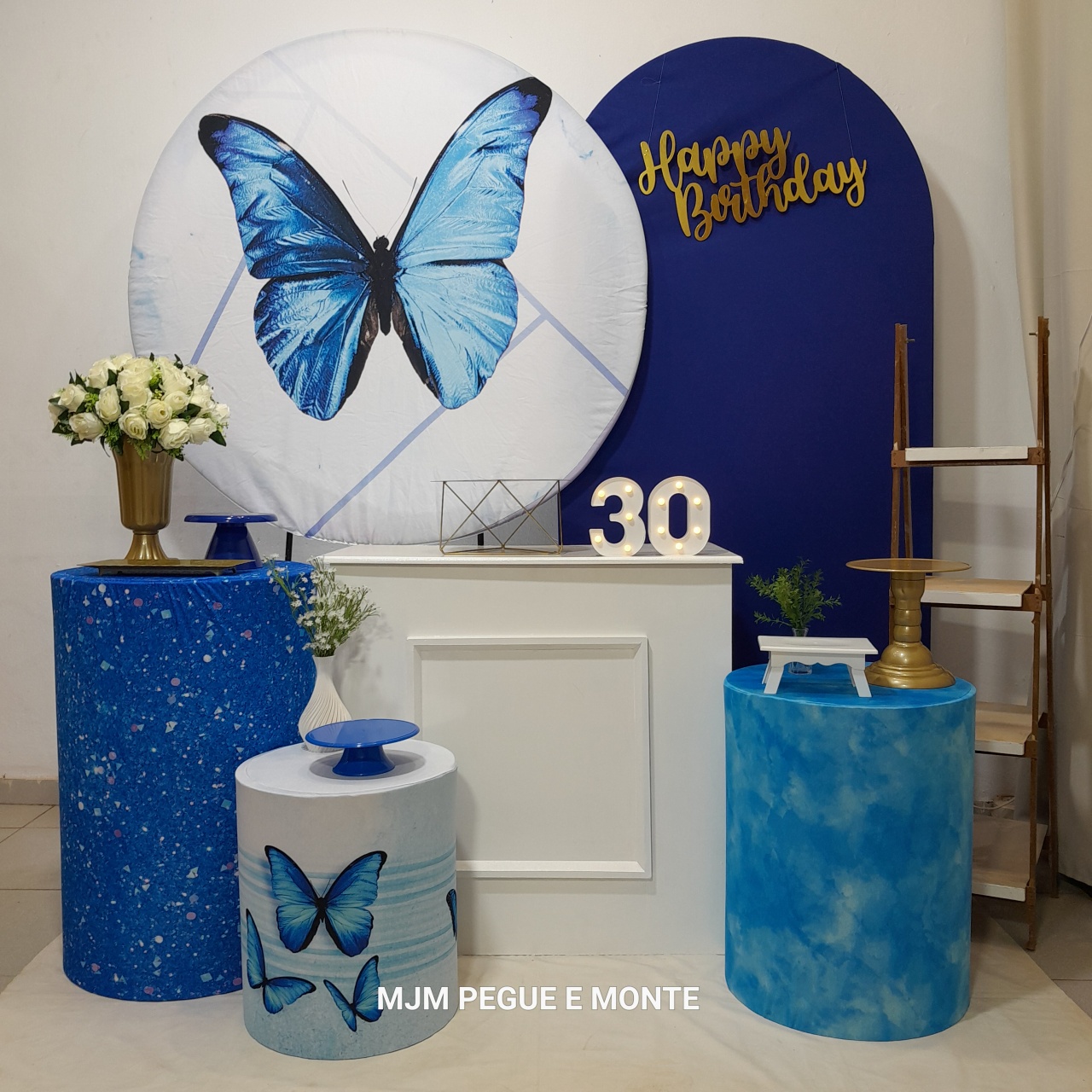 Kit Diamante Borboleta Azul - MJM PEGUE E MONTE