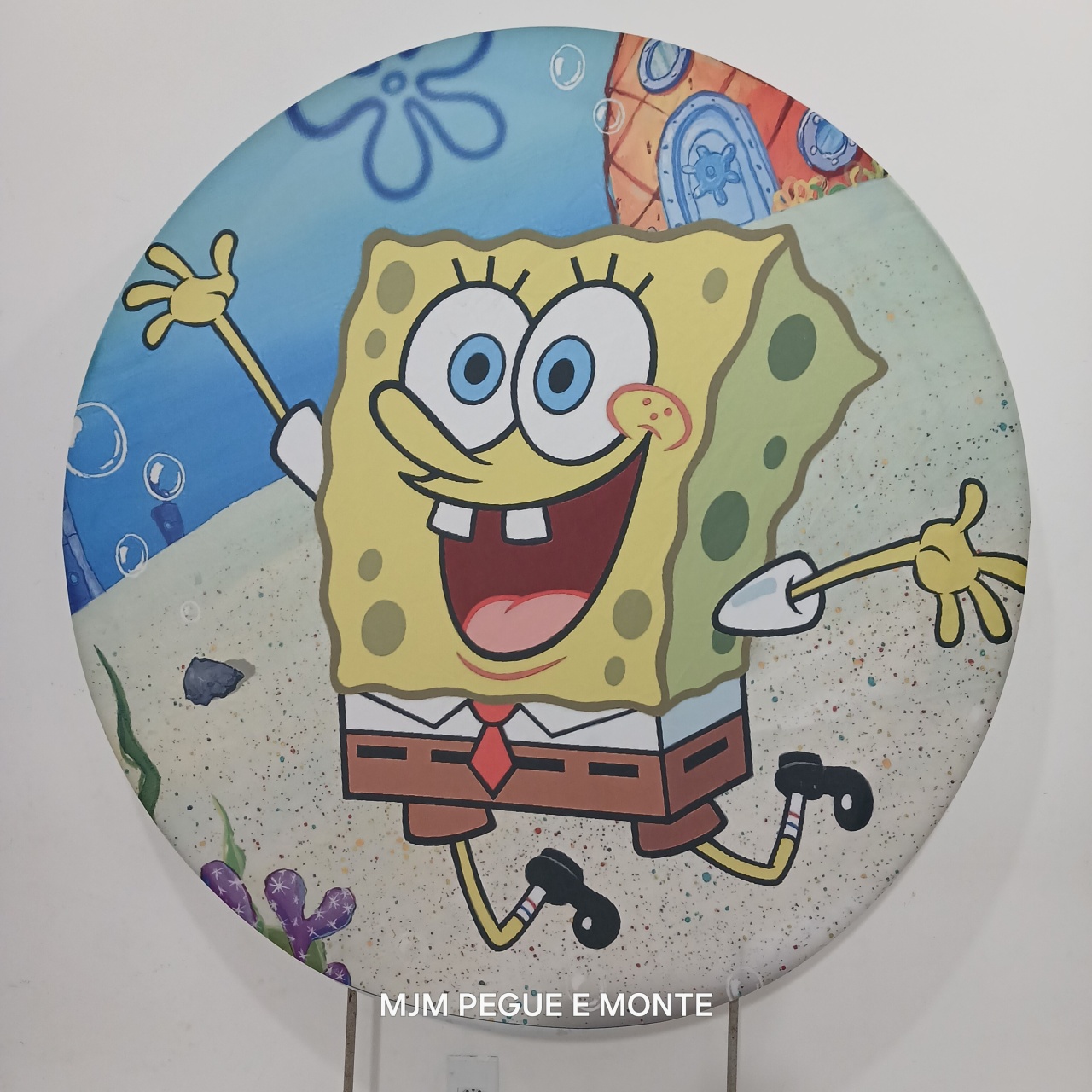 Capa Painel Redondo Bob Esponja - MJM PEGUE E MONTE
