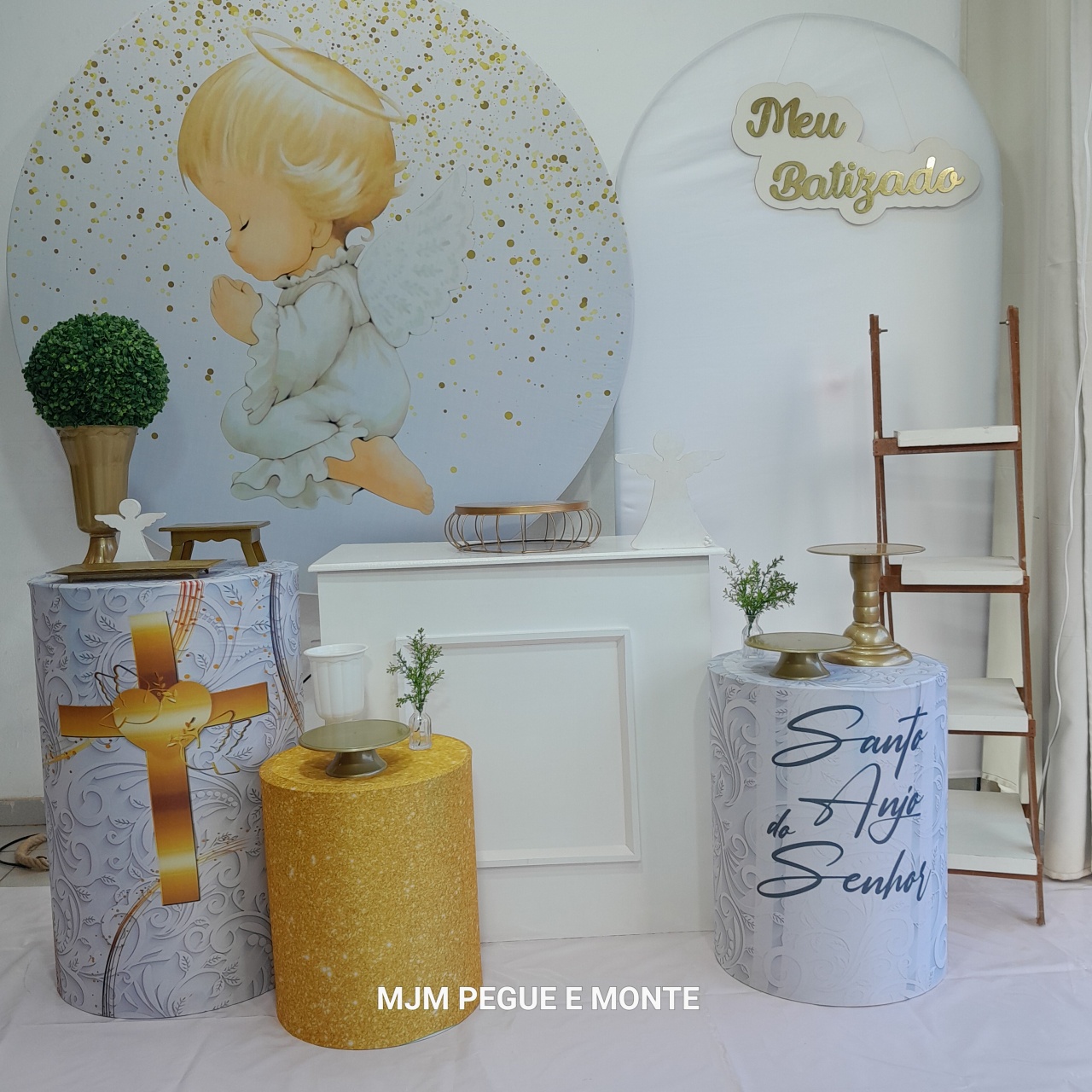 Kit Diamante Batizado Com Anjinho - MJM PEGUE E MONTE