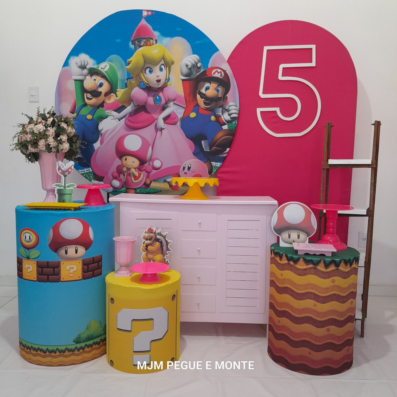 Kit Diamante Mario Bros Princesa Peach - MJM PEGUE E MONTE