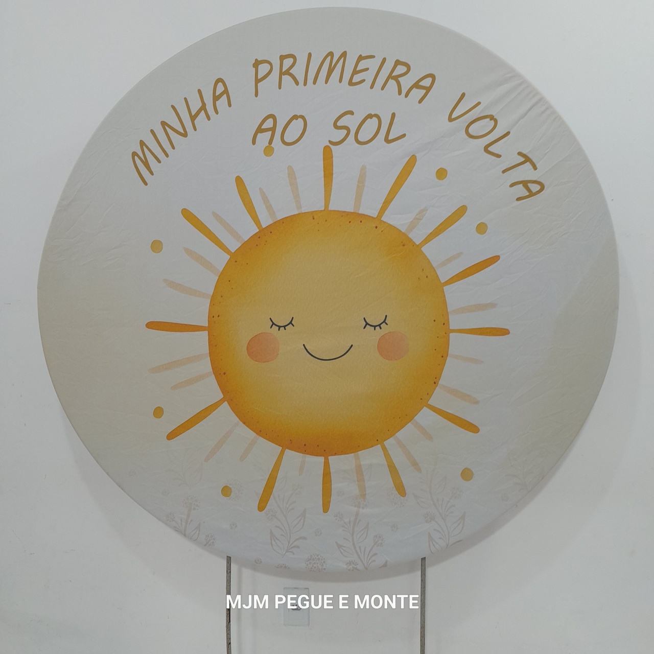 Capa Painel Redondo Minha Primeira Volta Ao Sol - MJM PEGUE E MONTE