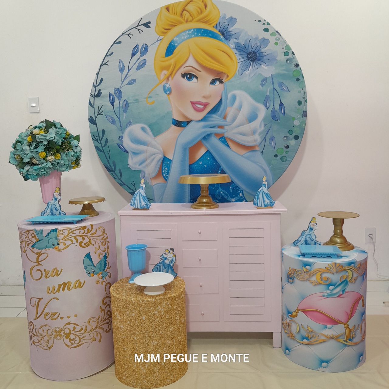 Kit Perola Princesa Cinderela - MJM PEGUE E MONTE