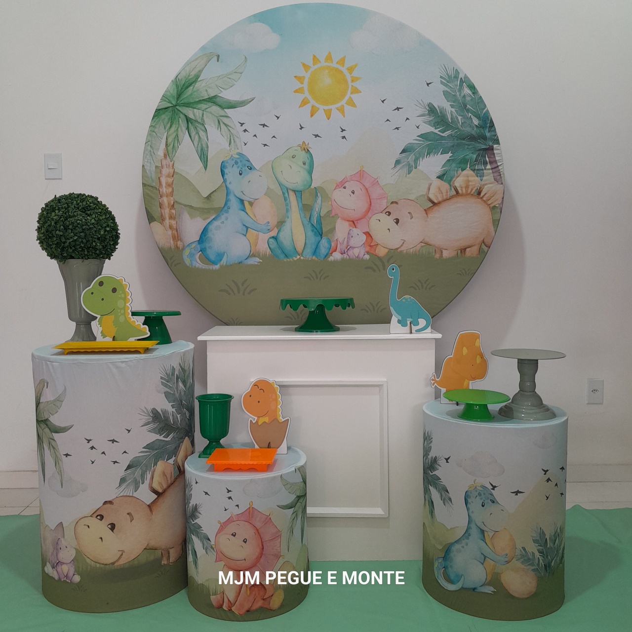 Kit Perola Dinoussuro Aquarela - MJM PEGUE E MONTE