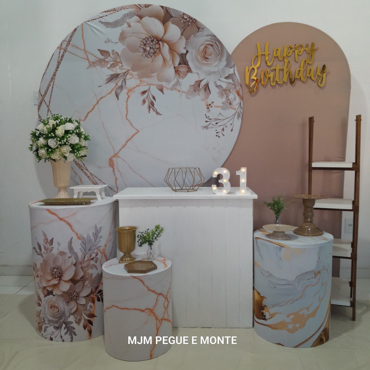 Kit Diamante Floral Nude - MJM PEGUE E MONTE