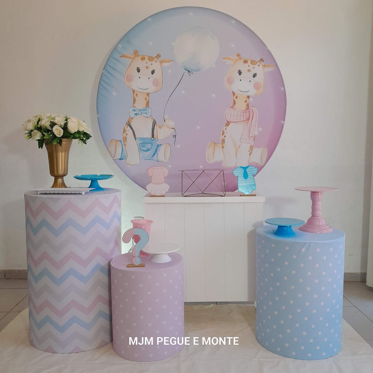 Kit Perola Revelação Girafinha - MJM PEGUE E MONTE