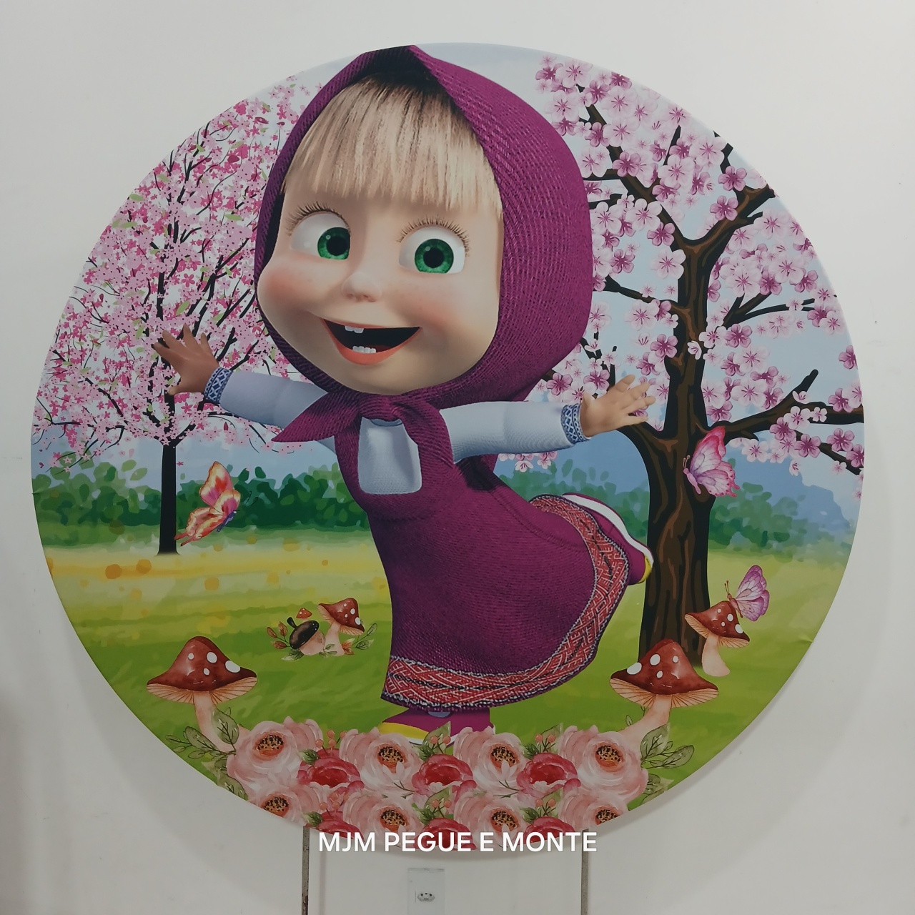 Capa Painel Redondo Masha E O Urso - MJM PEGUE E MONTE