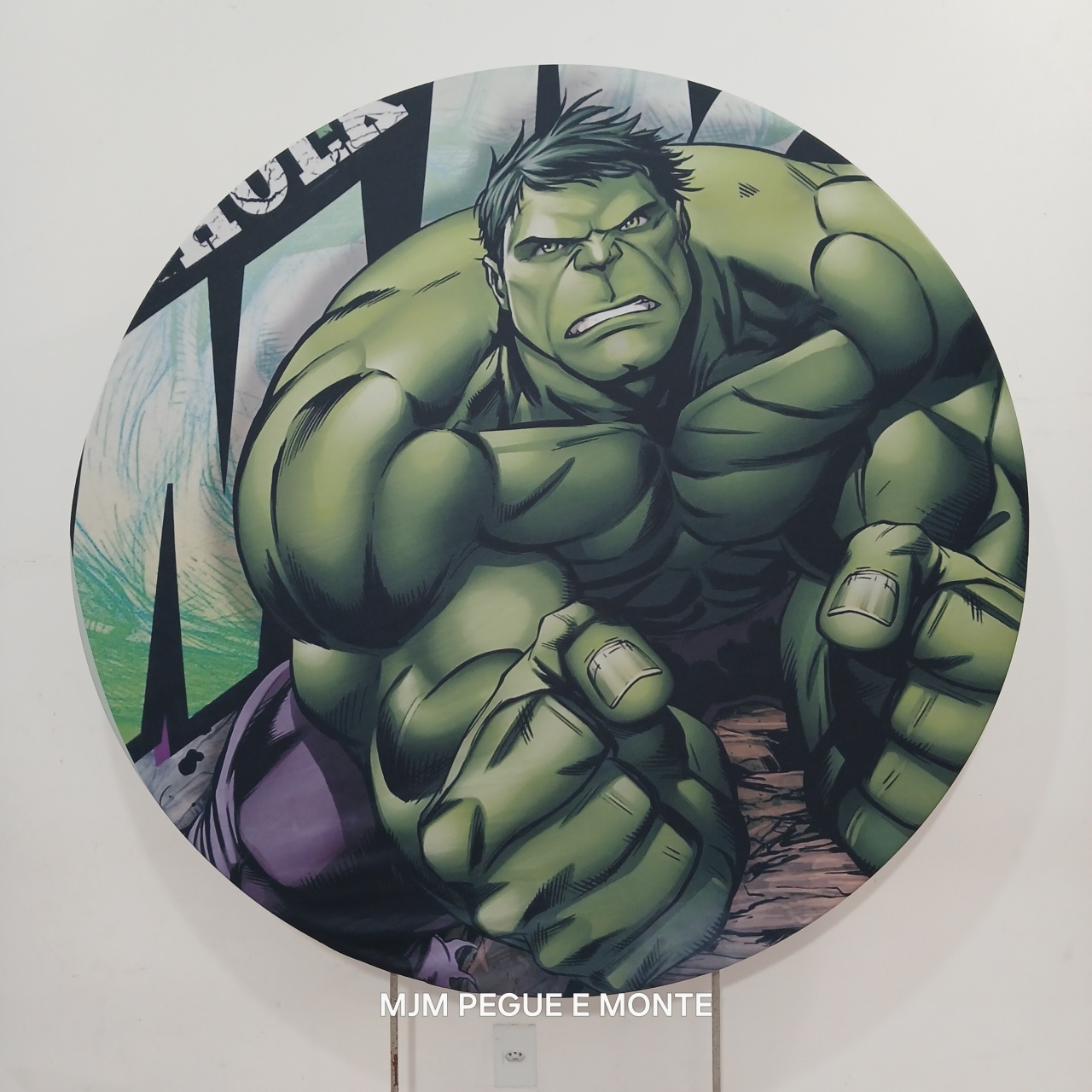 Capa Painel Redondo Hulk - MJM PEGUE E MONTE