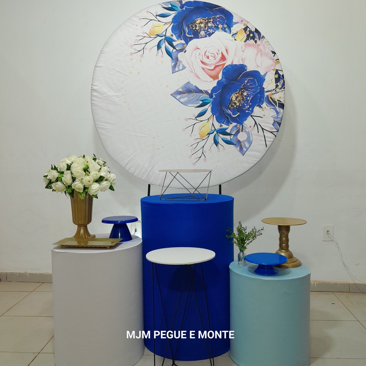 Kit Esmeralda Floral Azul - MJM PEGUE E MONTE