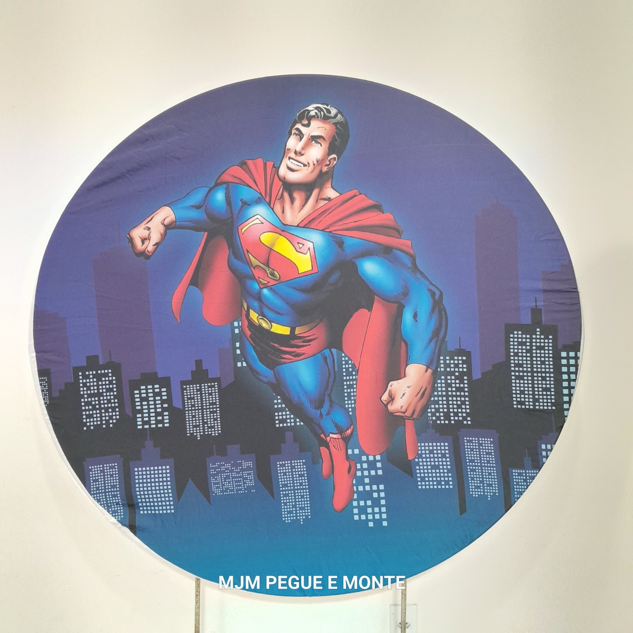 Capa Painel Redondo Superman - MJM PEGUE E MONTE