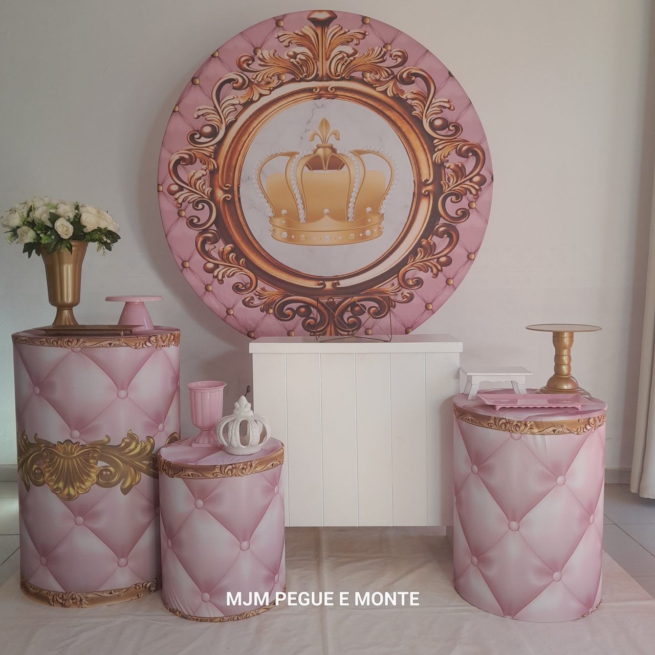 Kit Pérola Coroa Rosa - MJM PEGUE E MONTE