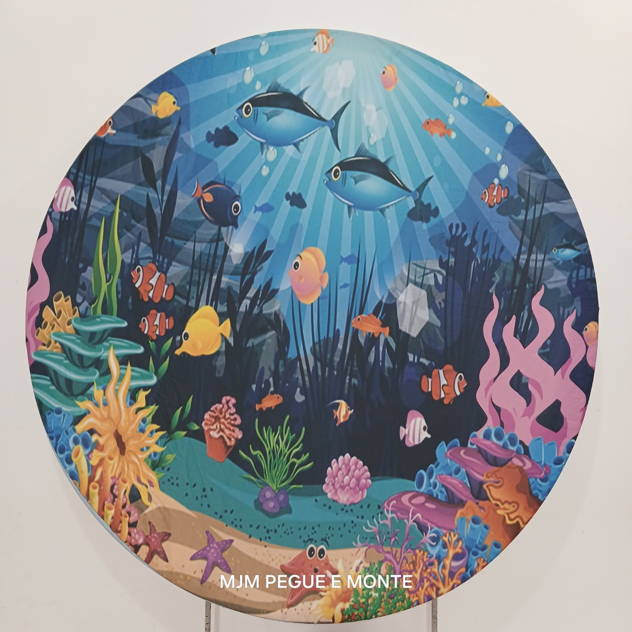 Capa Painel Redondo Fundo Do Mar - MJM PEGUE E MONTE