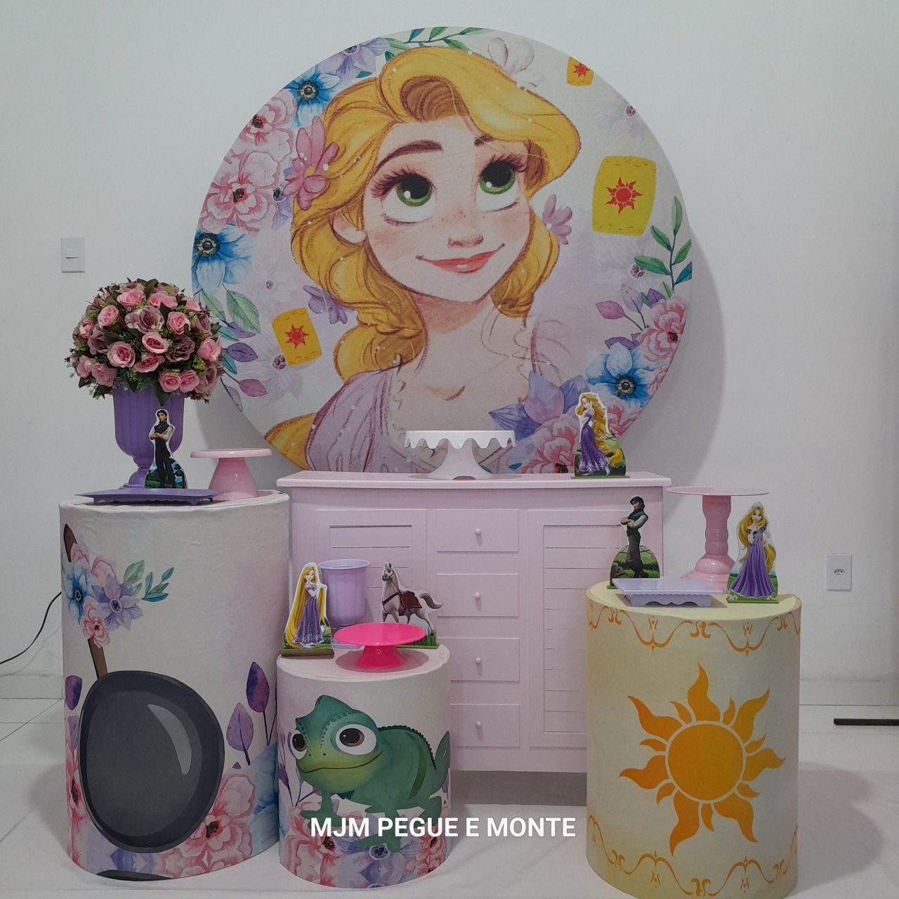 Kit Perola Rapunzel Aquarela - MJM PEGUE E MONTE
