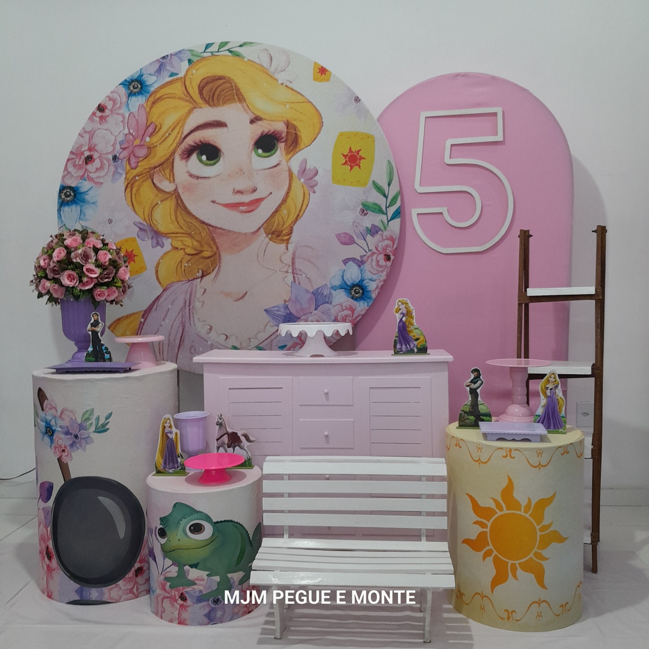 Kit Diamante Rapunzel Aquarela - MJM PEGUE E MONTE