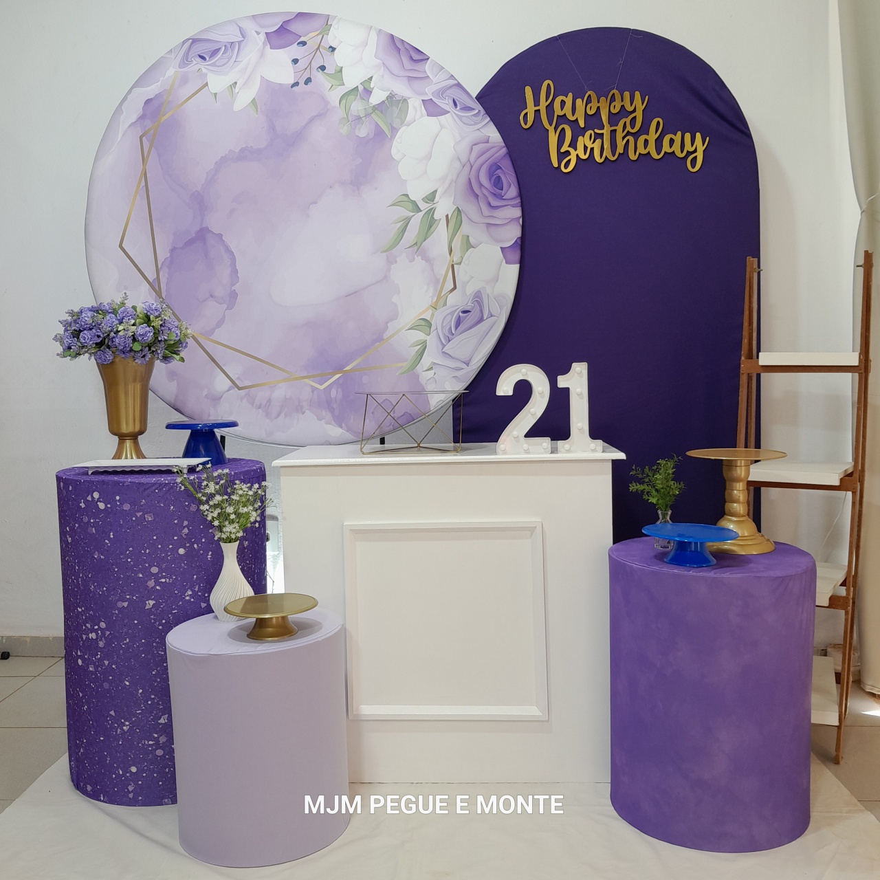 Kit Diamante Floral Lilas - MJM PEGUE E MONTE