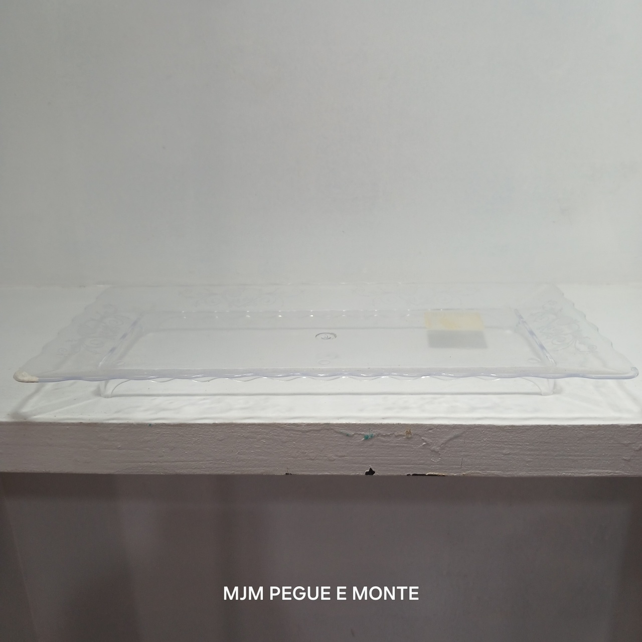 Bandeja Baixa Acrílico Transparente  - MJM PEGUE E MONTE