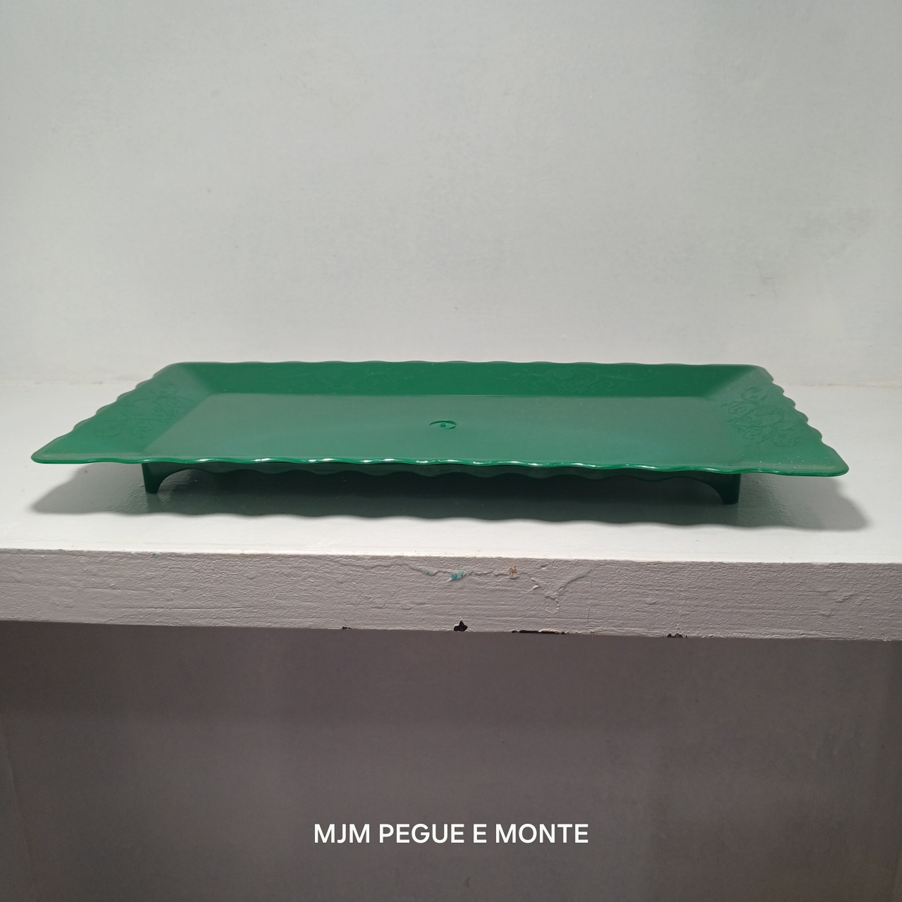 Bandeja Baixa Acrílico Verde Bandeira - MJM PEGUE E MONTE