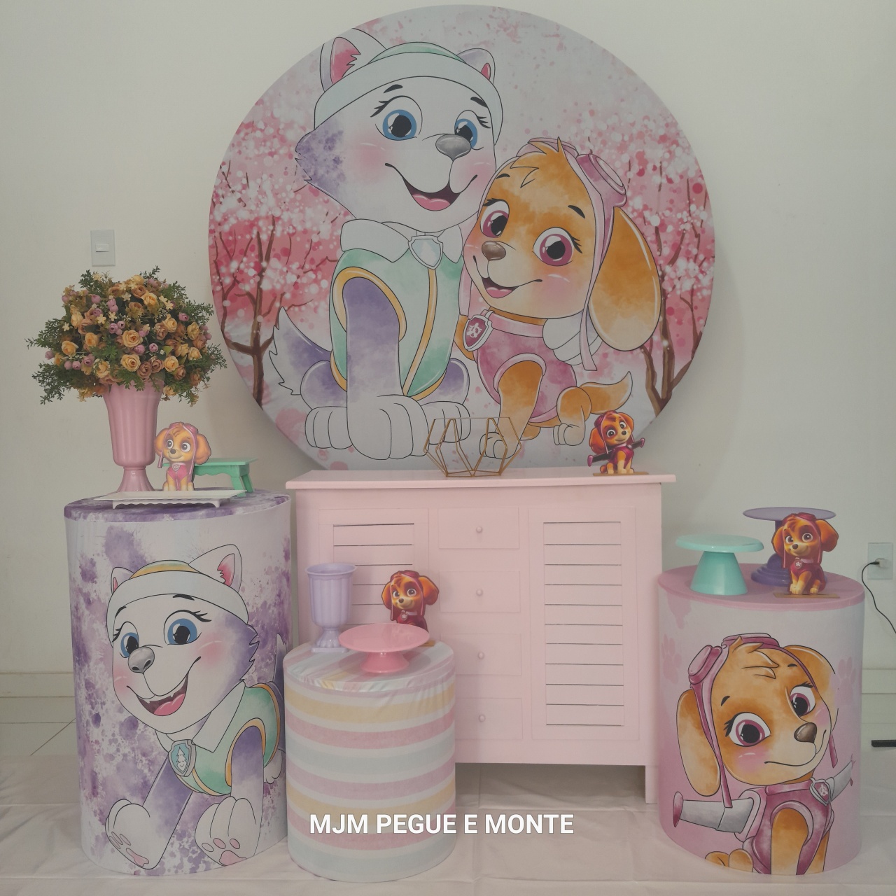 Kit Perola Patrulha Canina Menina Aquarela - MJM PEGUE E MONTE