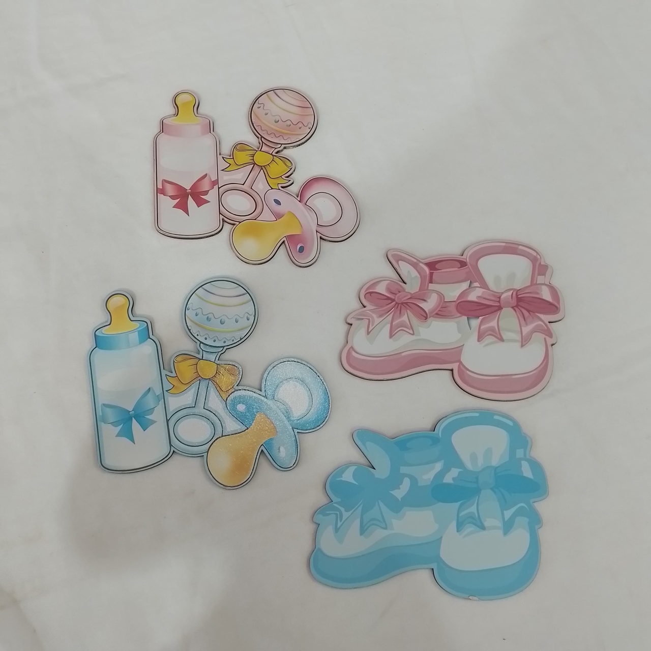 Kit Display de Mesa Cha Revelacao Azul E Rosa - MJM PEGUE E MONTE