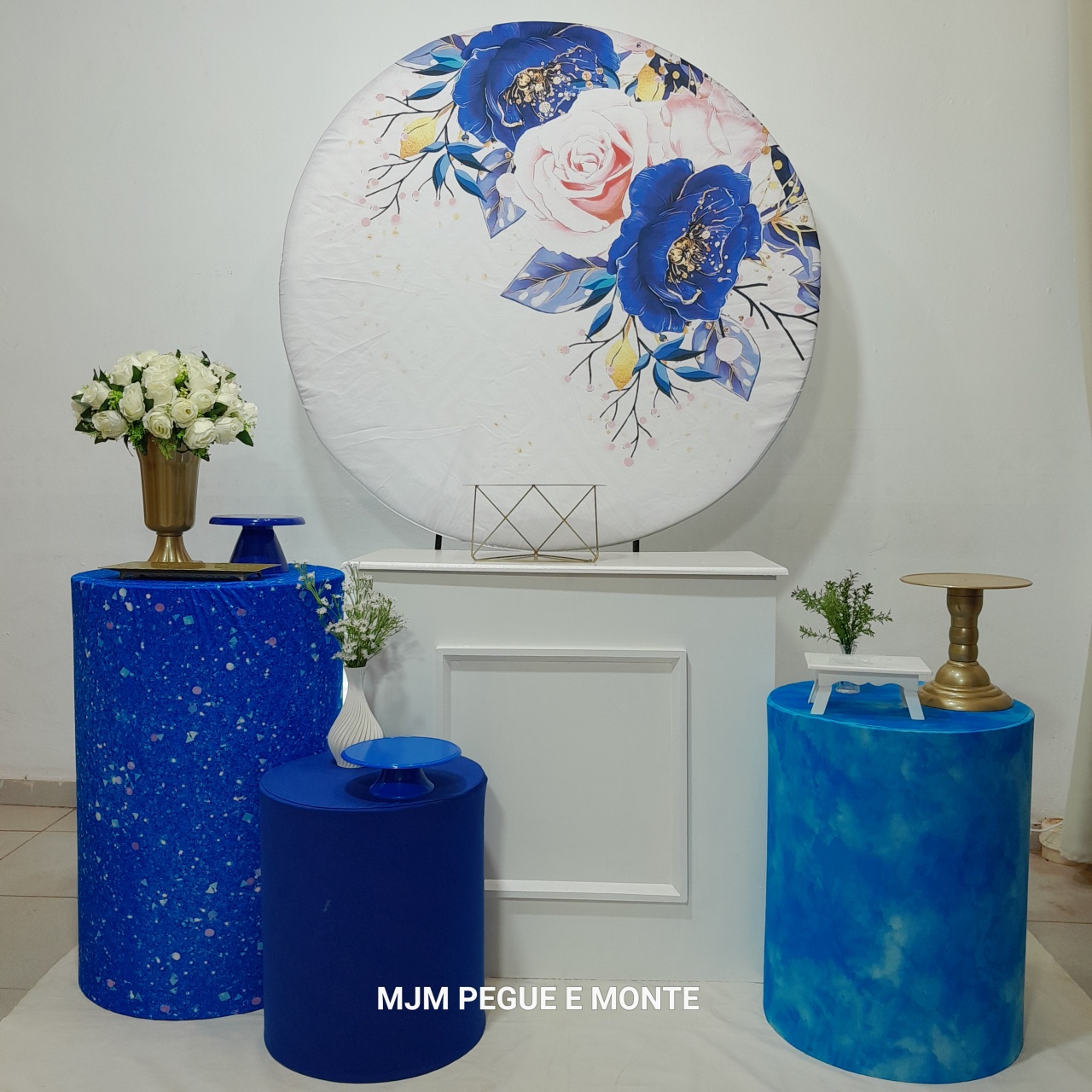 Kit Perola Floral Azul - MJM PEGUE E MONTE