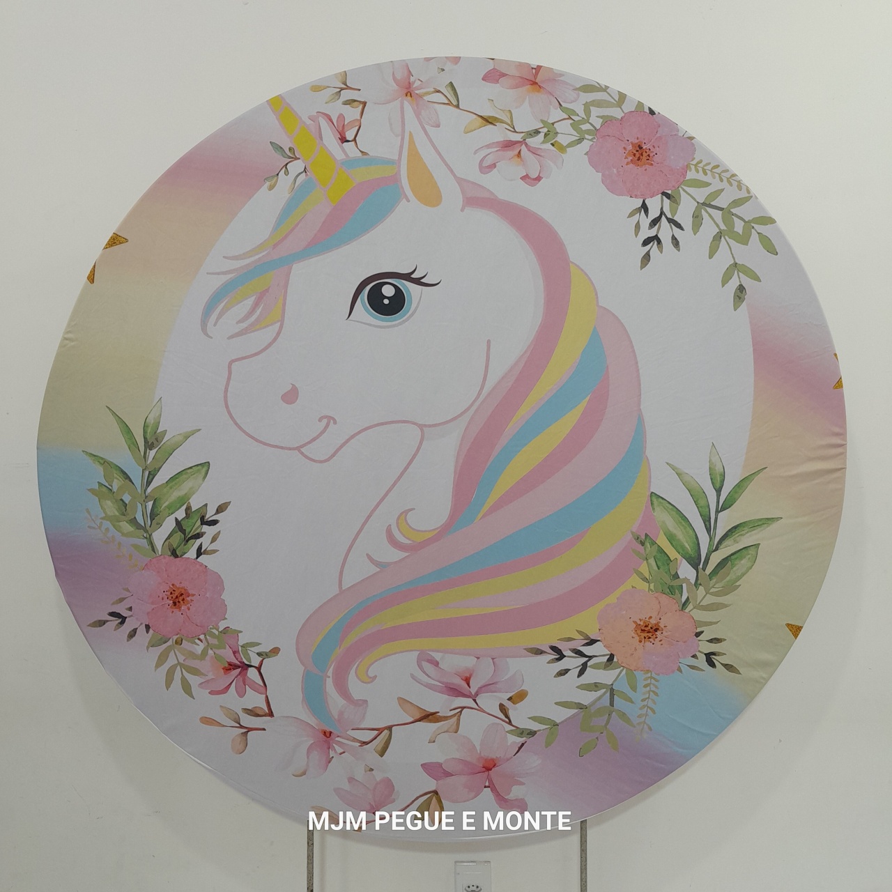 Capa Painel Redondo Unicornio - MJM PEGUE E MONTE