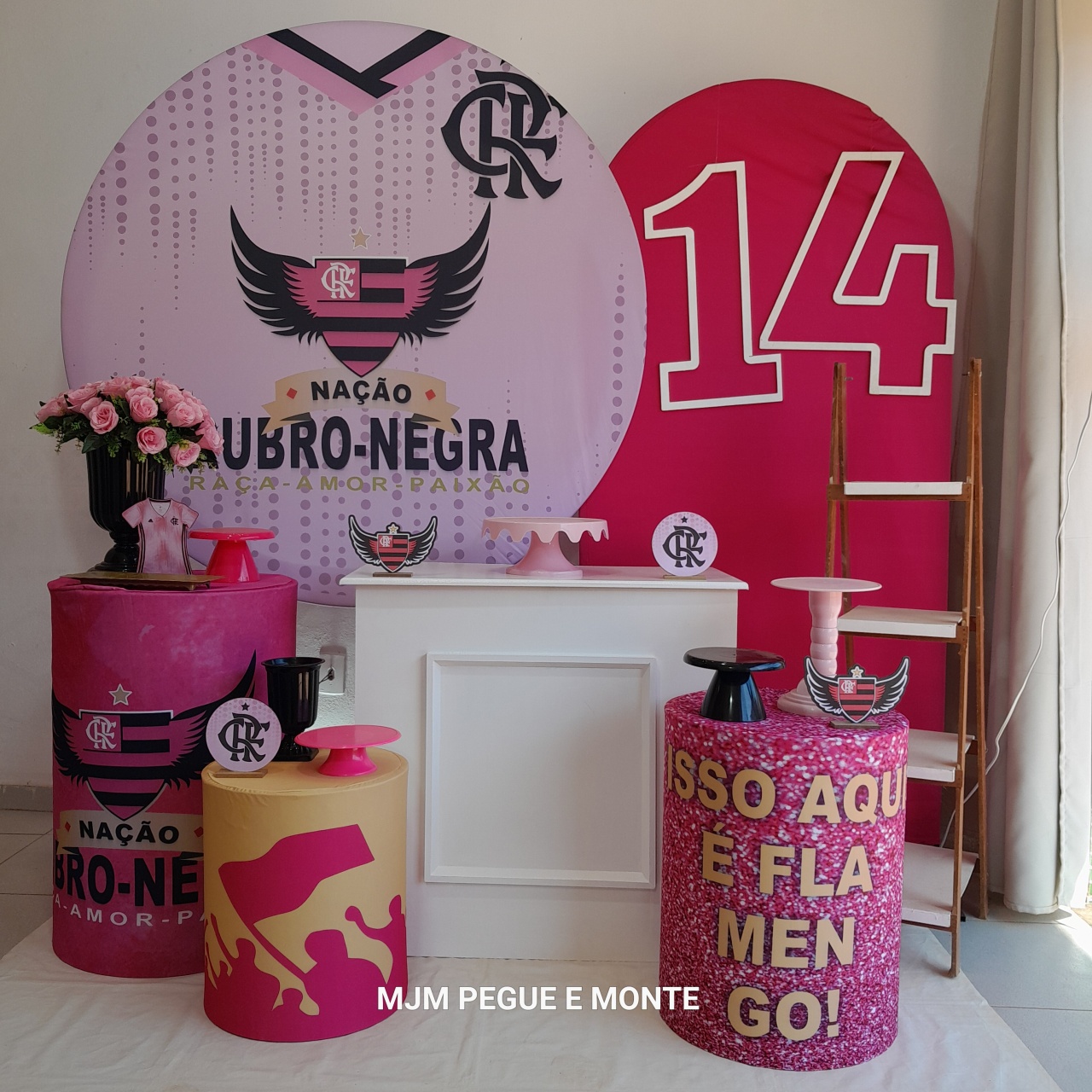 Kit Diamante Flamengo Rosa - MJM PEGUE E MONTE