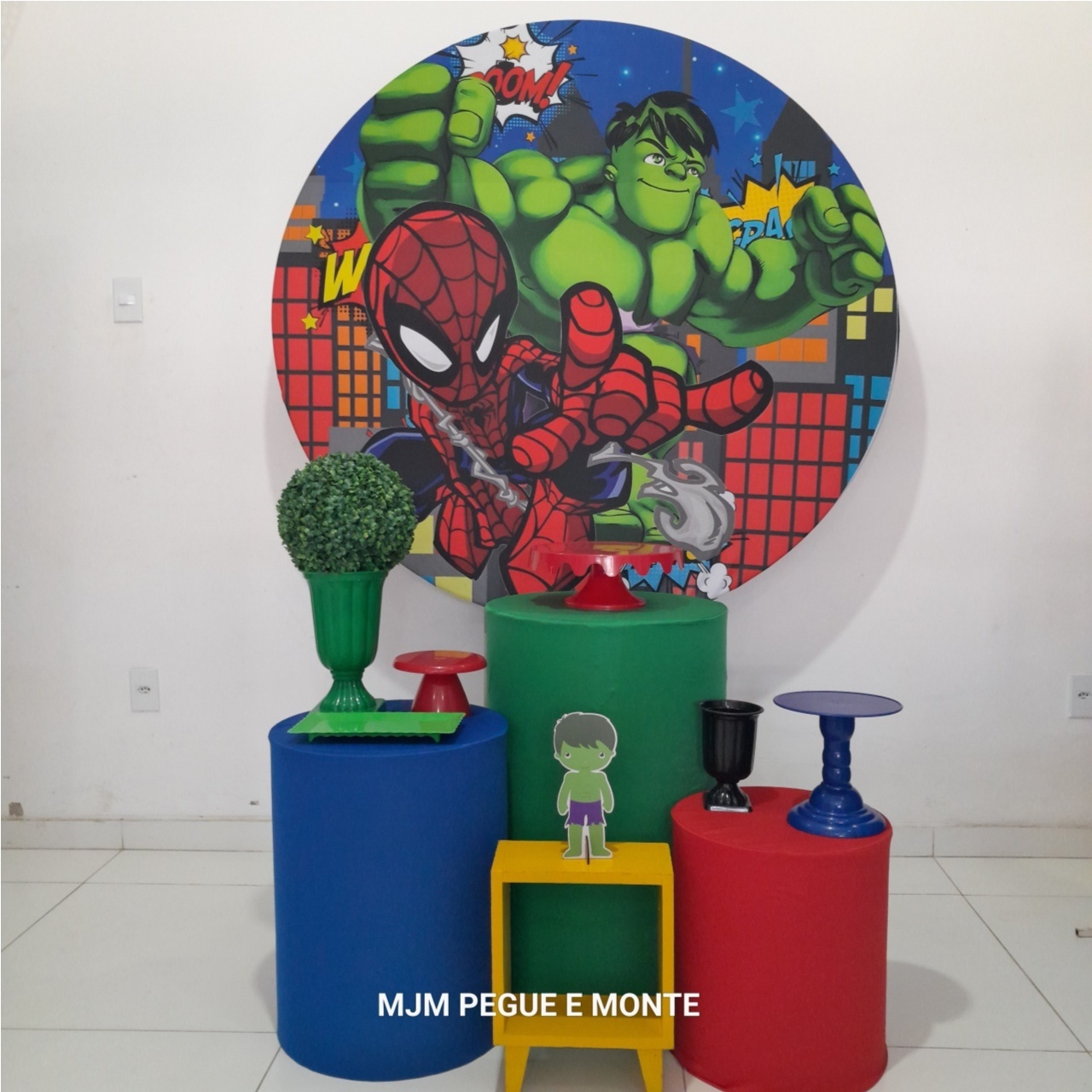 Kit Esmeralda Homem Aranha E Hulk Cute - MJM PEGUE E MONTE