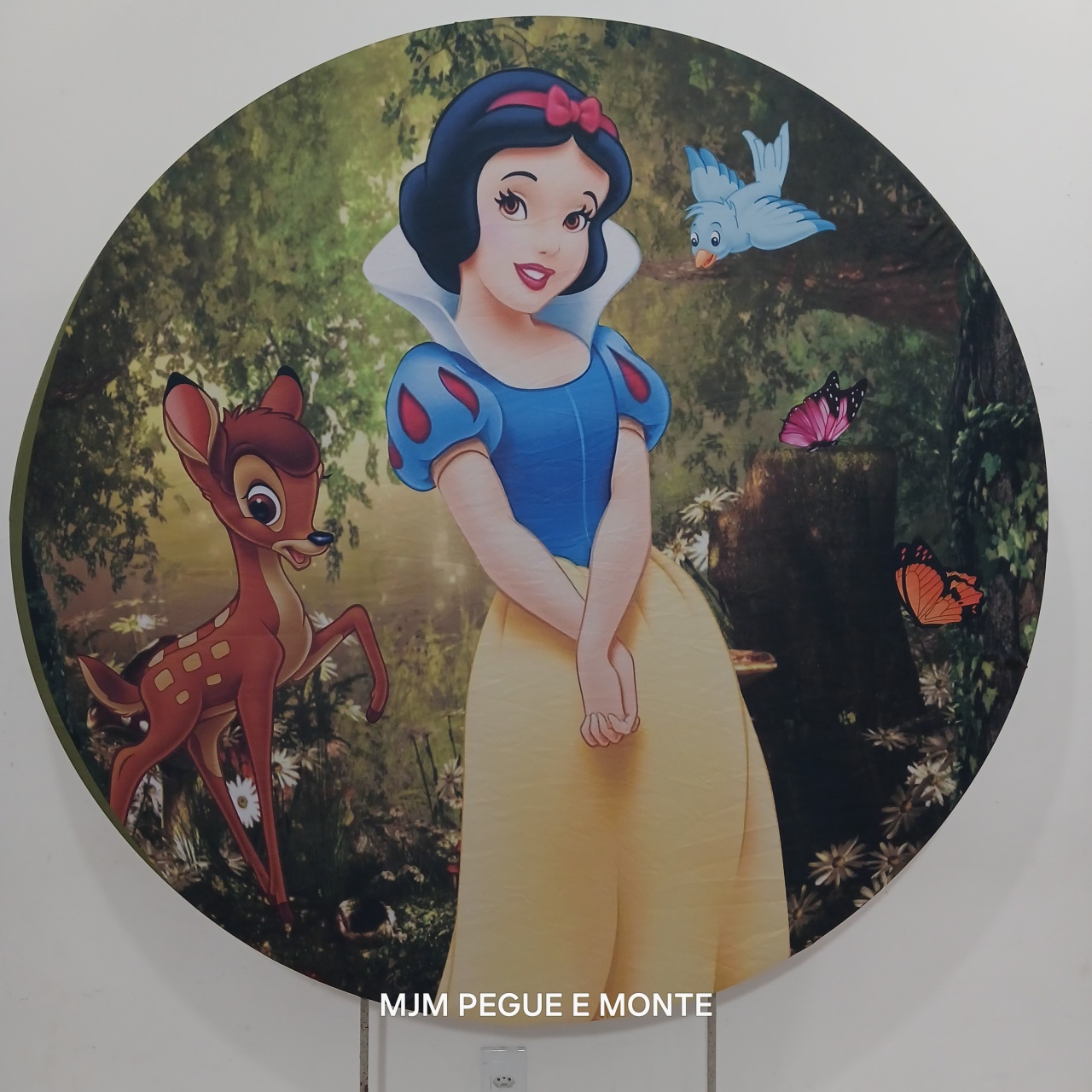 Capa Painel Redondo Branca de Neve - MJM PEGUE E MONTE