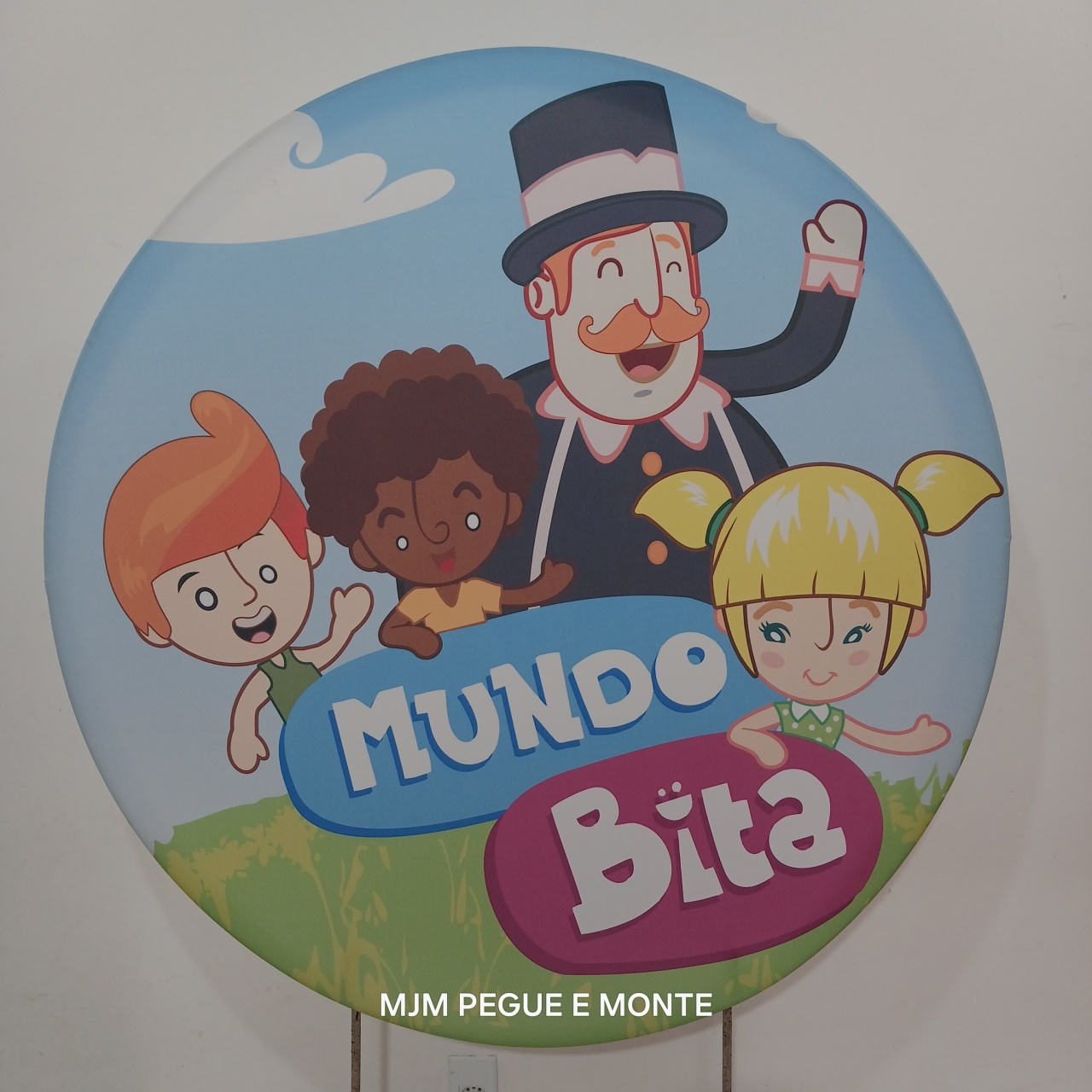 Capa Painel Redondo Mundo Do Bita - MJM PEGUE E MONTE