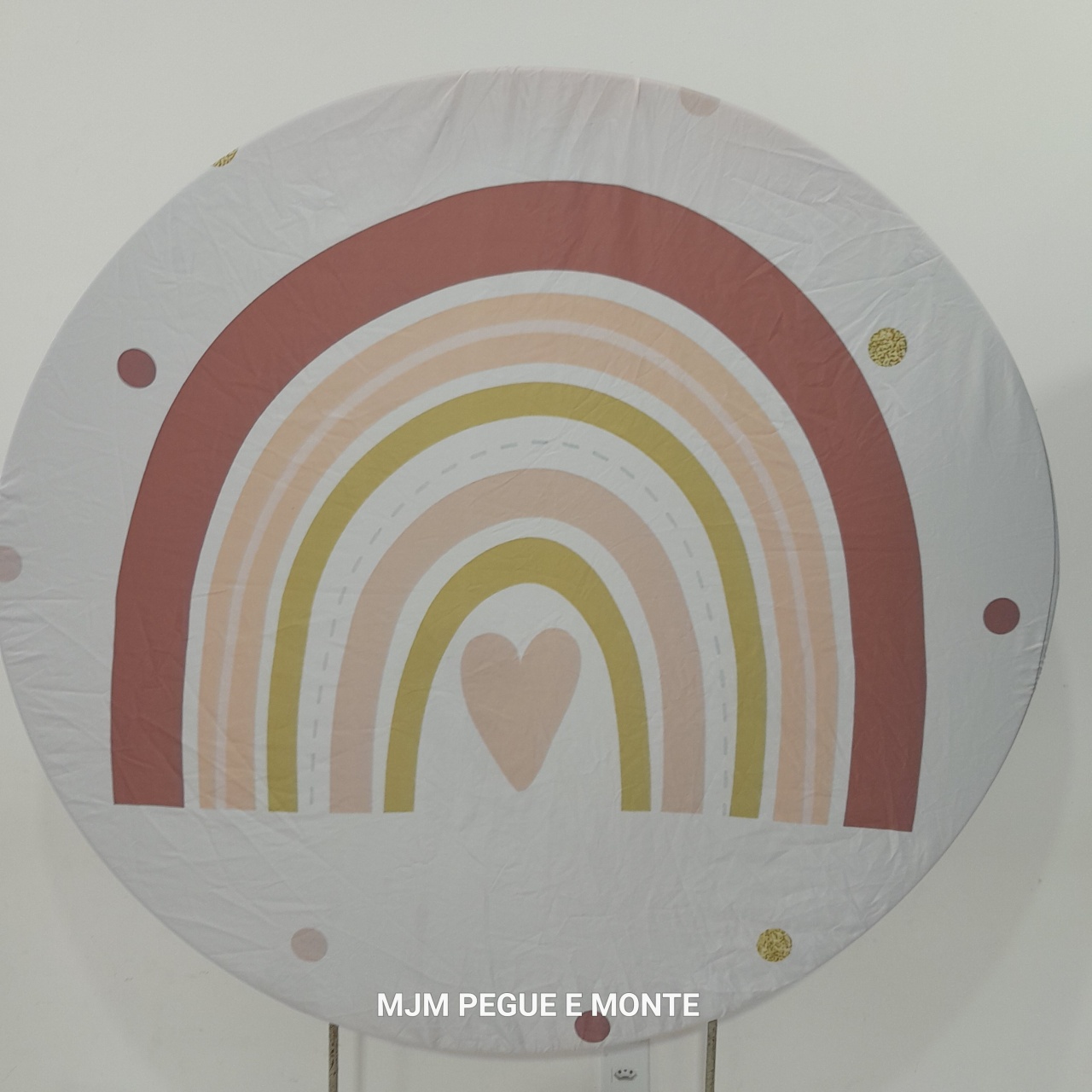 Capa Painel Redondo Arco Iris Boho - MJM PEGUE E MONTE