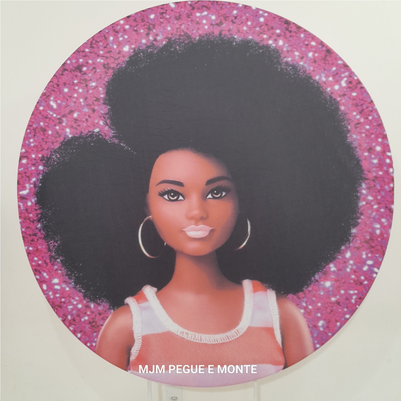 Capa Painel Redondo Barbie 2 - MJM PEGUE E MONTE