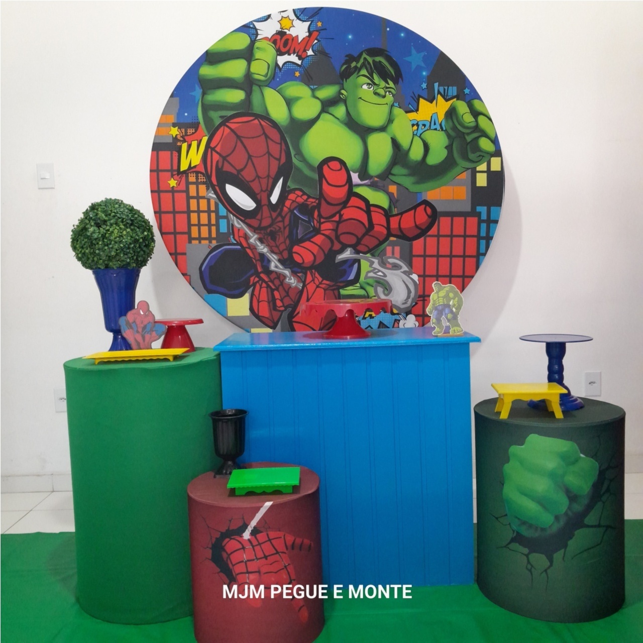 Kit Pérola Homem Aranha E Hulk Cute - MJM PEGUE E MONTE