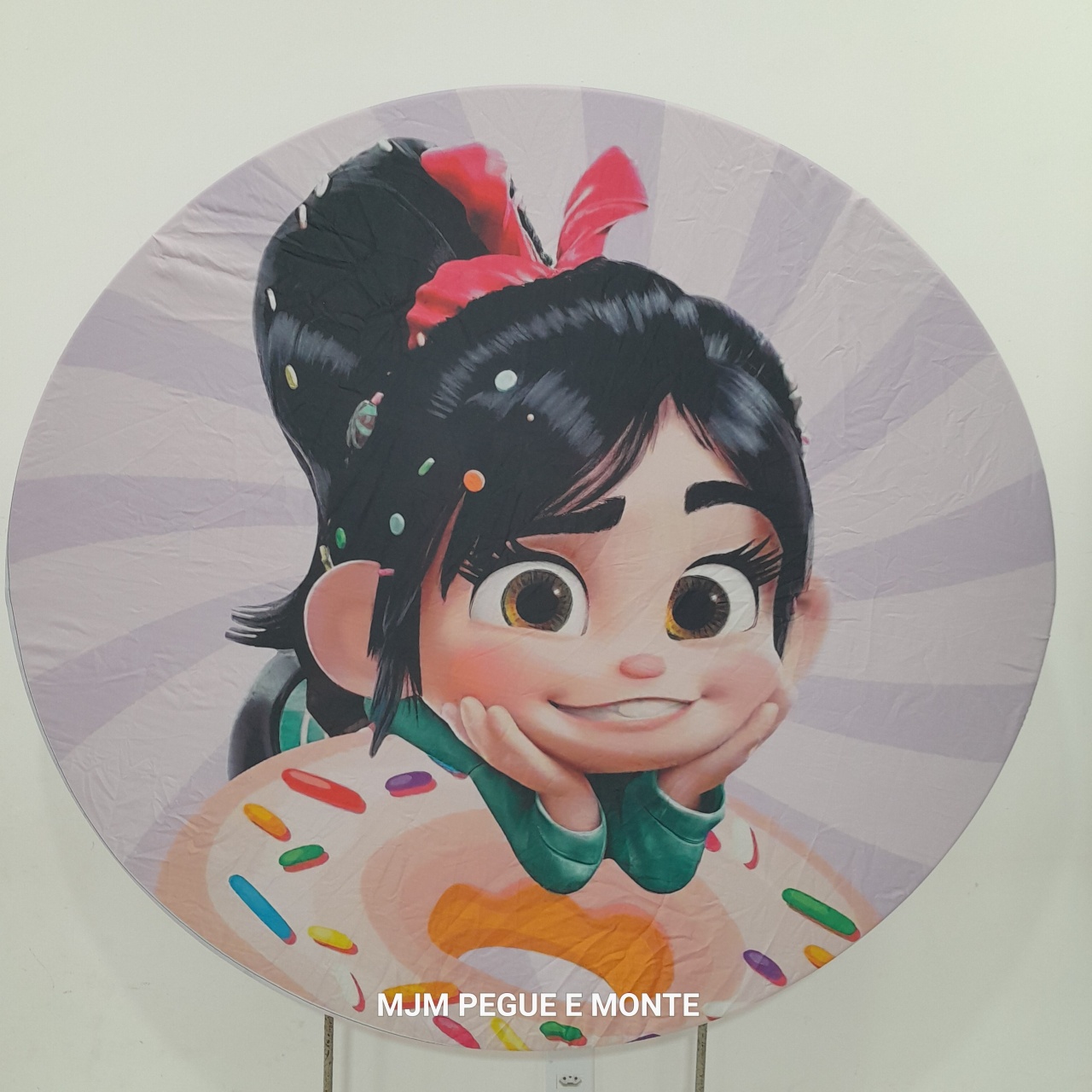Capa Painel Redondo Vanellope (Detona Ralph) - MJM PEGUE E MONTE