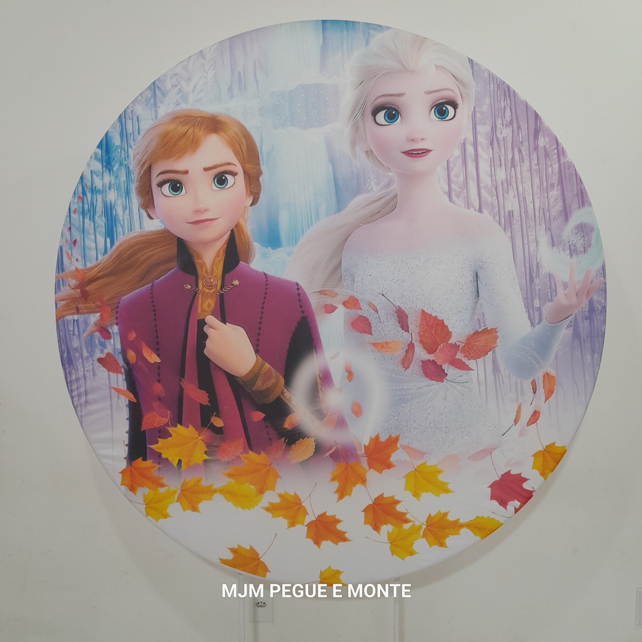 Capa Painel Redondo Frozen 2 - MJM PEGUE E MONTE