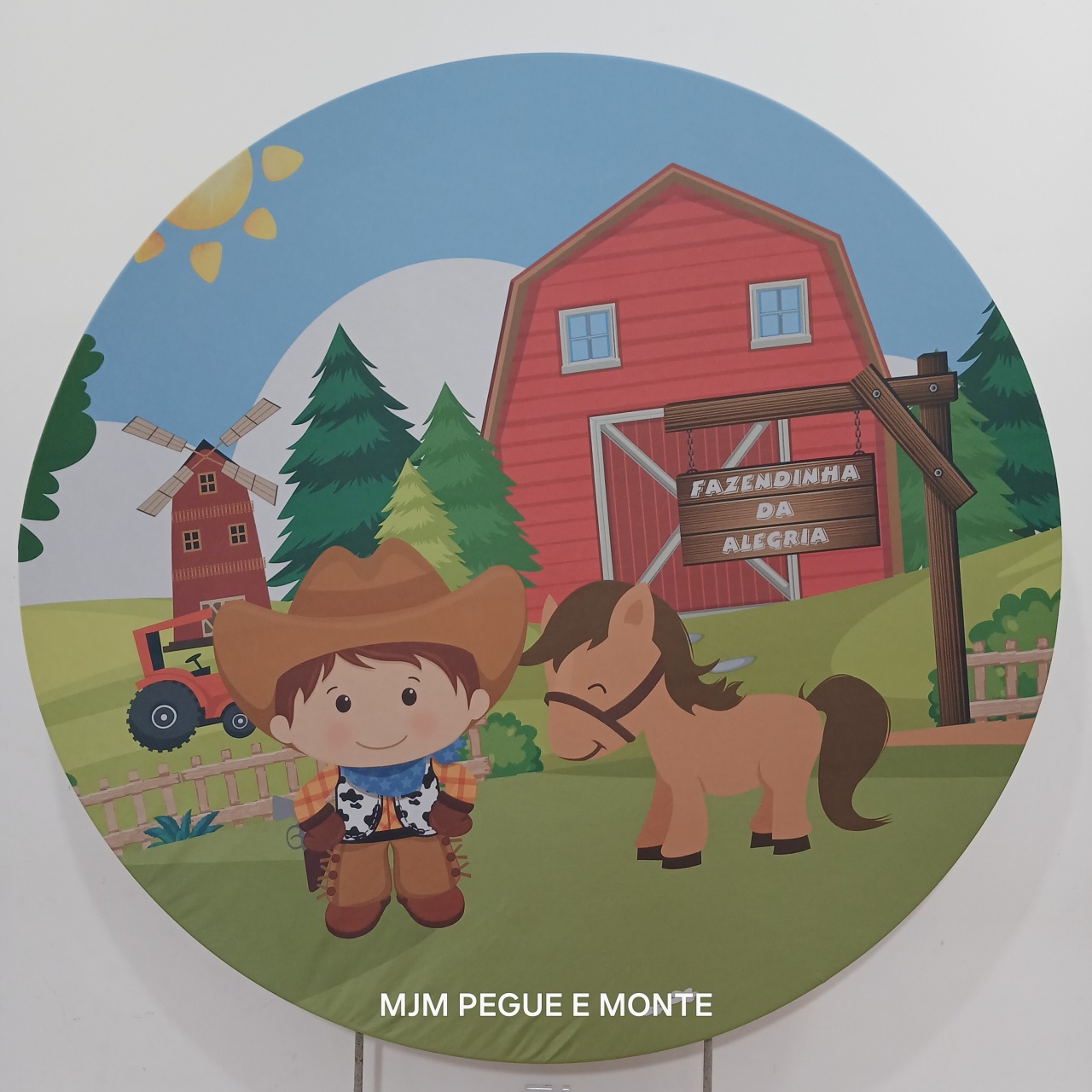 Capa Painel Redondo Fazendinha - MJM PEGUE E MONTE