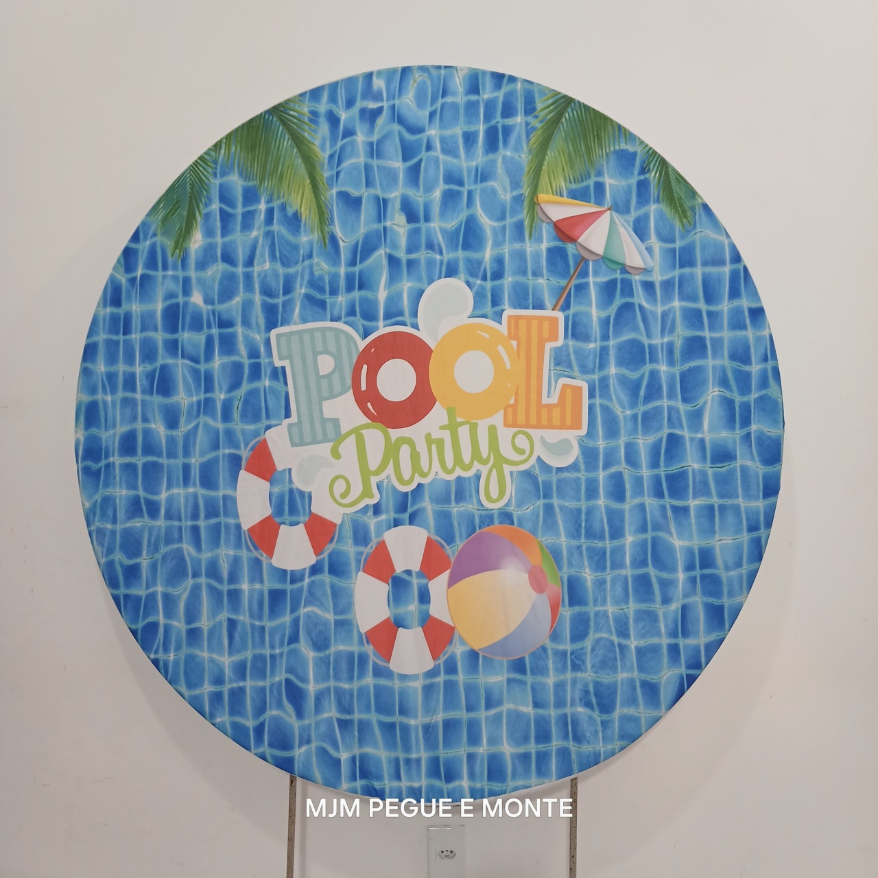 Capa Painel Redondo Pool Party - MJM PEGUE E MONTE