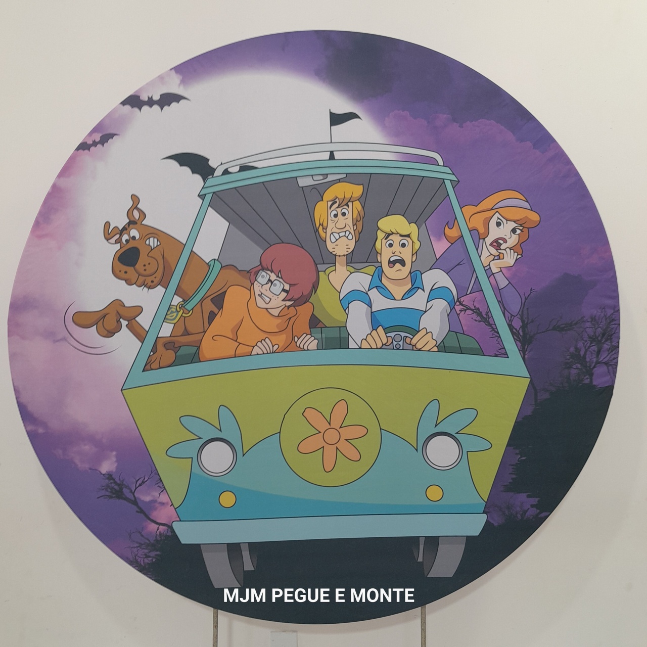 Capa Painel Redondo Scooby-Doo - MJM PEGUE E MONTE