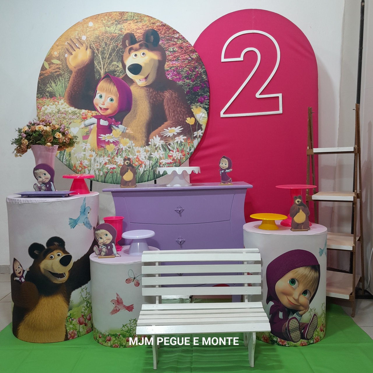Kit Diamante Masha E O Urso 02 - MJM PEGUE E MONTE