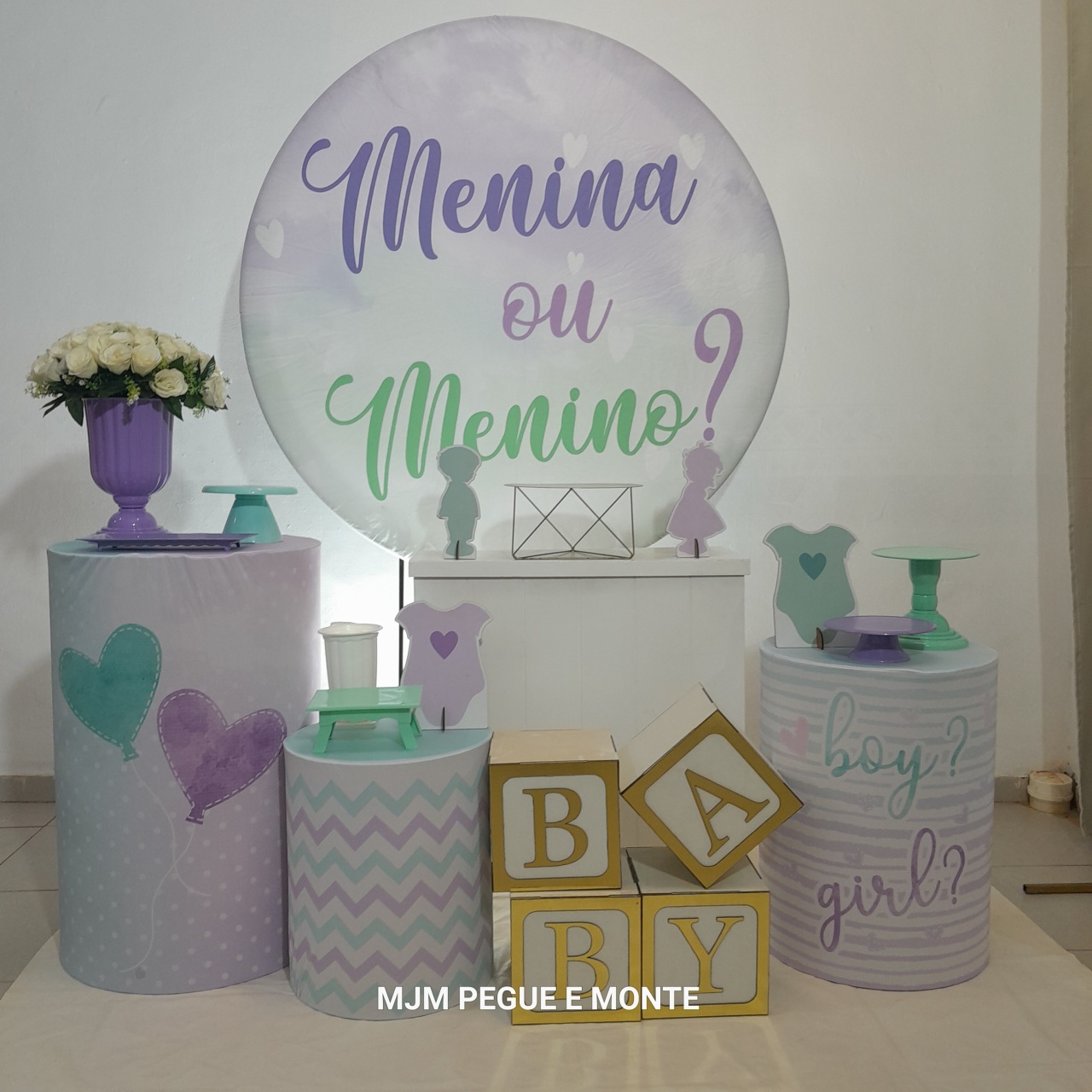 Kit Pérola Revelação Menina Ou Menina - MJM PEGUE E MONTE
