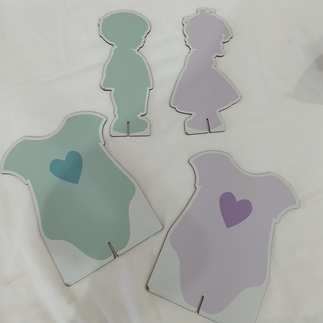 Kit Display de Mesa Cha Revelacao Lilas E Verde - MJM PEGUE E MONTE