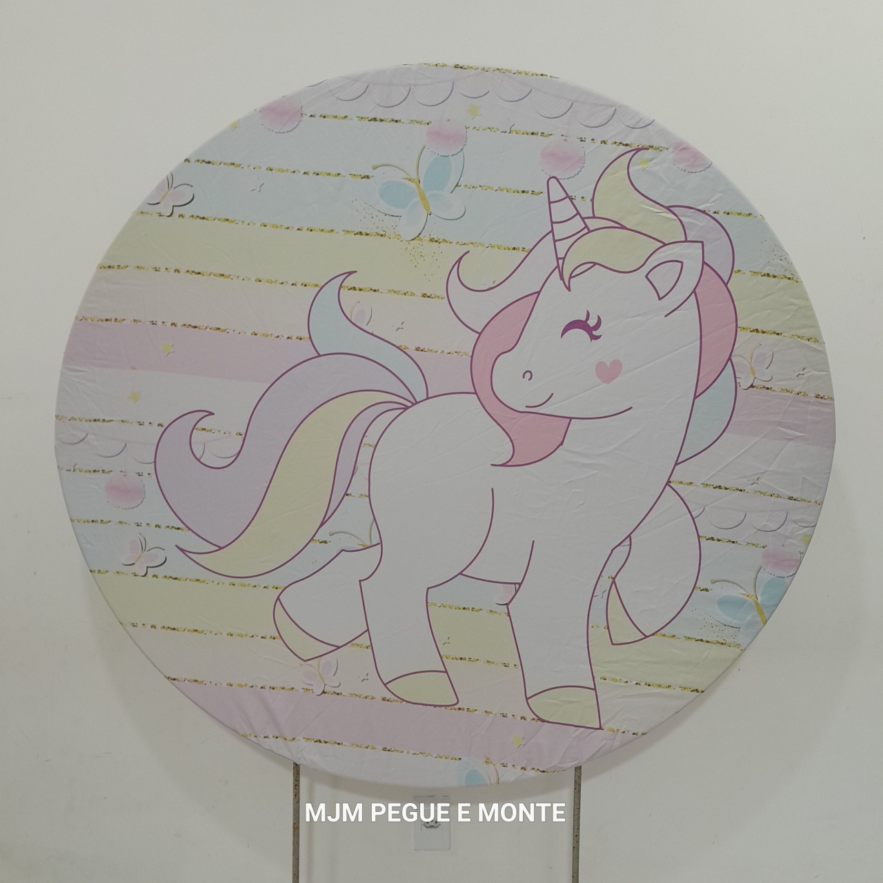 Capa Painel Redondo Unicornio Baby - MJM PEGUE E MONTE