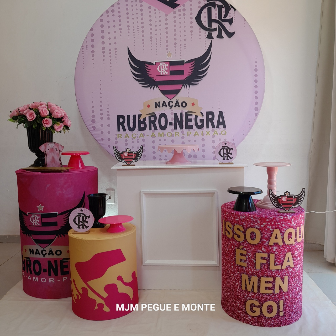Kit Perola Flamengo Rosa - MJM PEGUE E MONTE