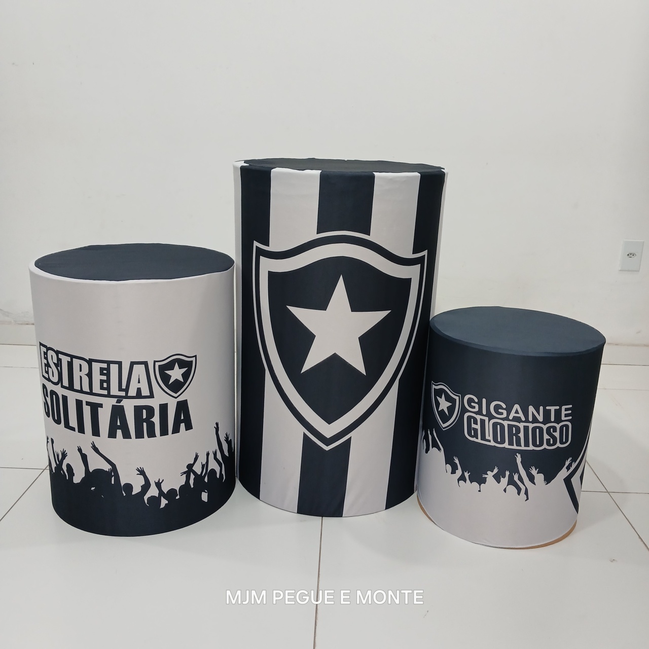 Trio de Capas de Cilindro Botafogo  - MJM PEGUE E MONTE