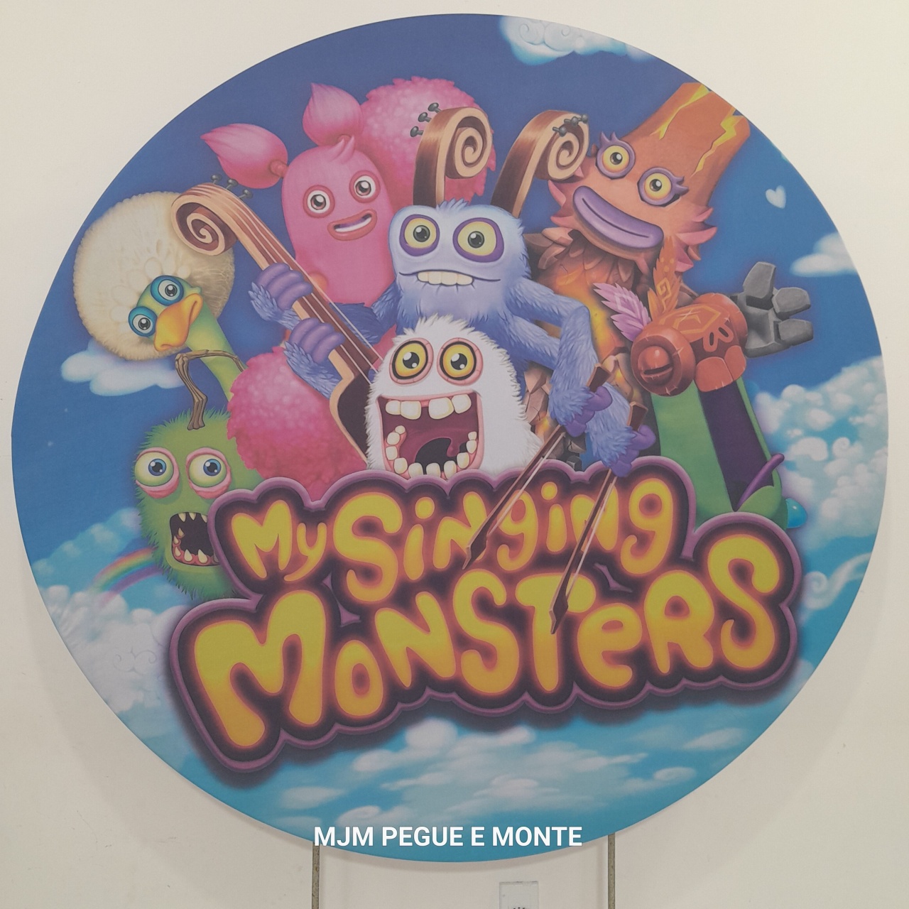 Capa Painel Redondo My Singing Monsters - MJM PEGUE E MONTE