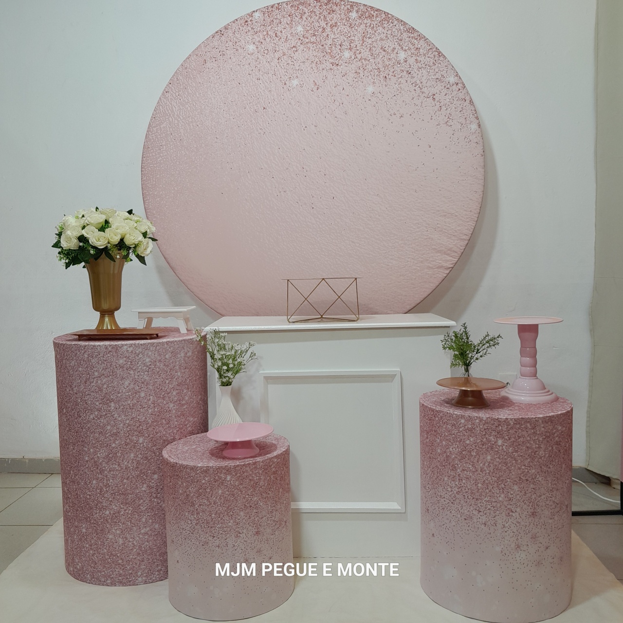 Kit Perola Glitter Rose - MJM PEGUE E MONTE