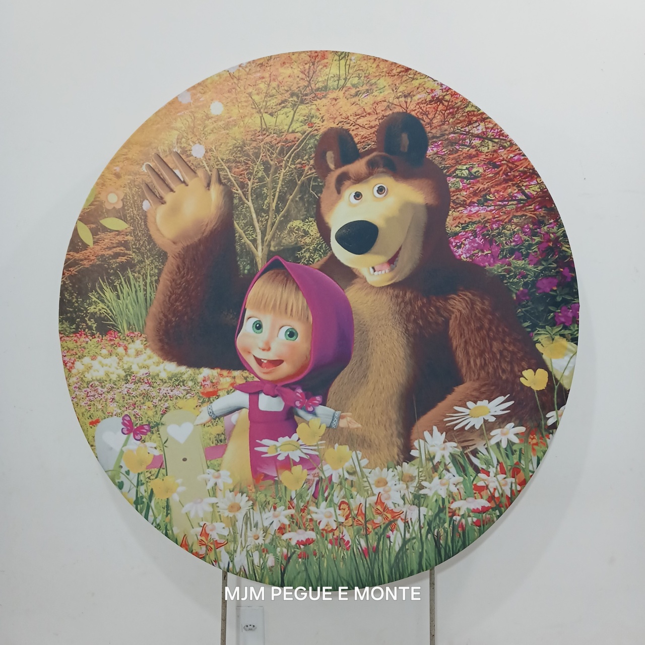 Capa Painel Redondo Masha E O Urso - MJM PEGUE E MONTE