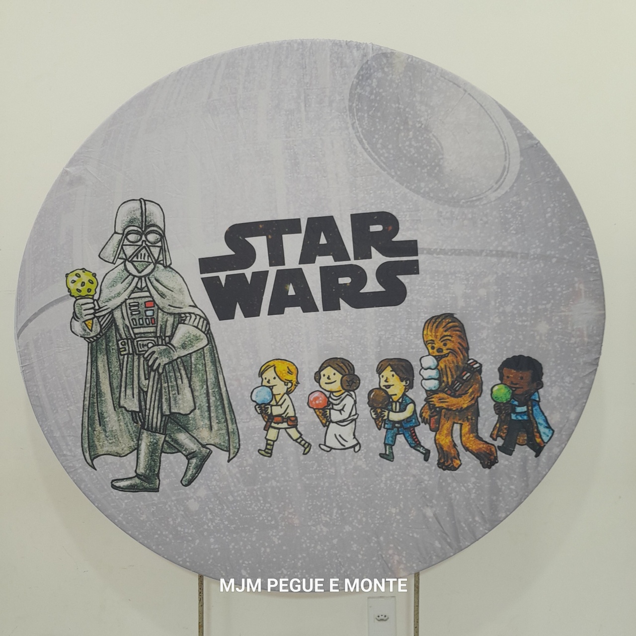 Capa Painel Redondo Star Wars - MJM PEGUE E MONTE