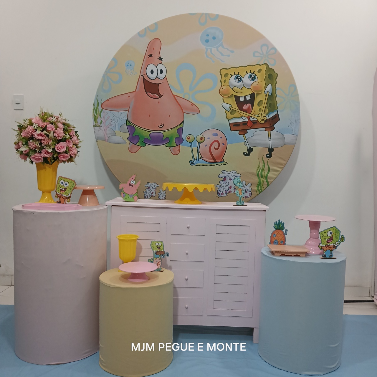 Kit Perola Bob Esponja Menina 01 - MJM PEGUE E MONTE
