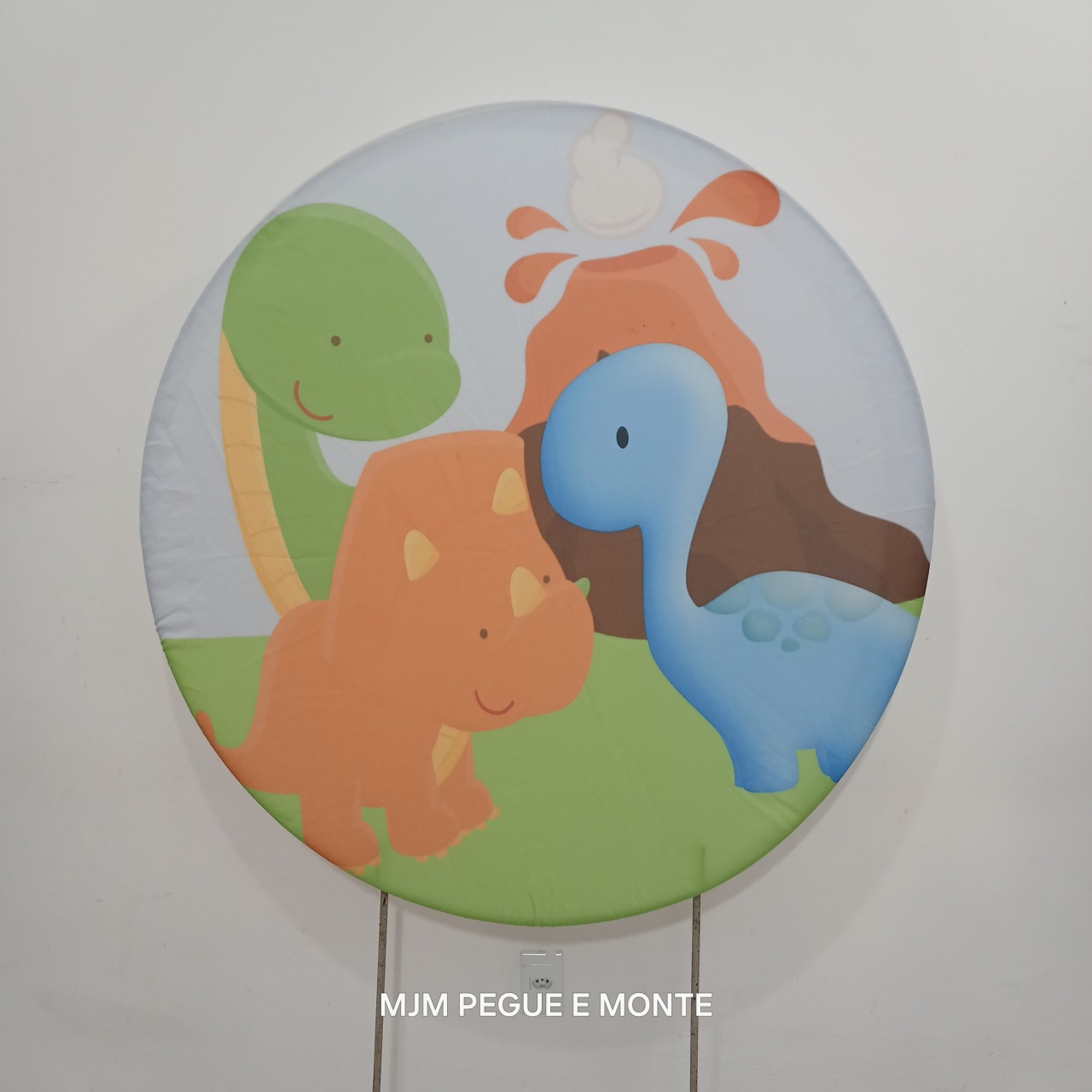 Capa Painel Redondo Dino Baby - MJM PEGUE E MONTE