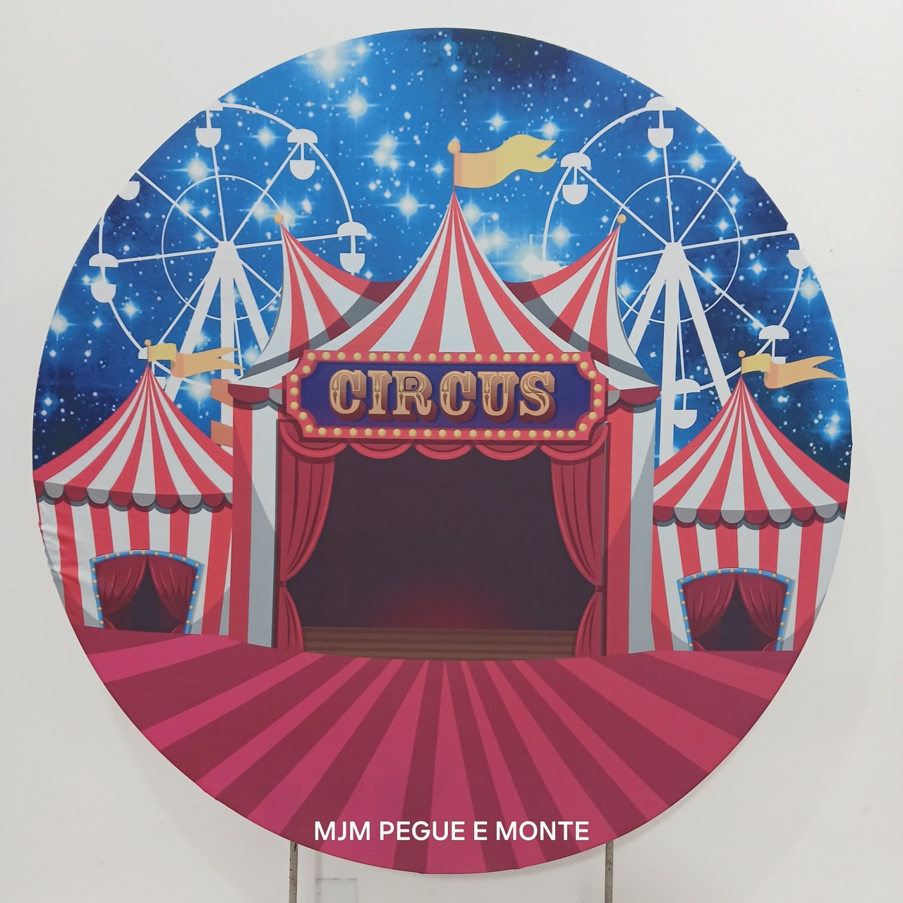 Capa Painel Redondo Circo - MJM PEGUE E MONTE
